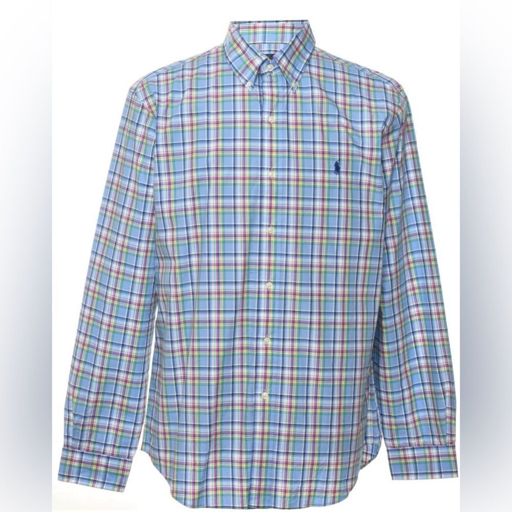 VINTAGE RALPH LAUREN MULTI-COLOUR CHECKED SHIRT - L